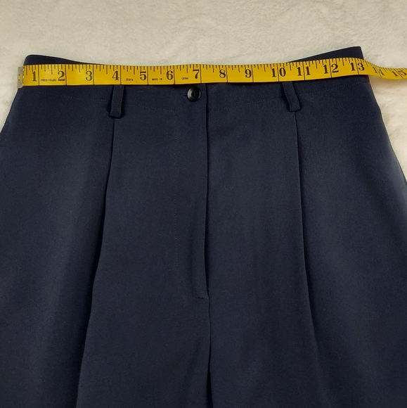 Caslon Nordstrom Dark Blue Midnight Pleated High Waisted Dress Pants Size 8 - Picture 2 of 10